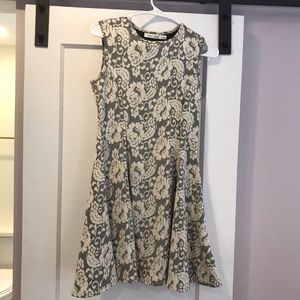 Patterned fit and flare dress